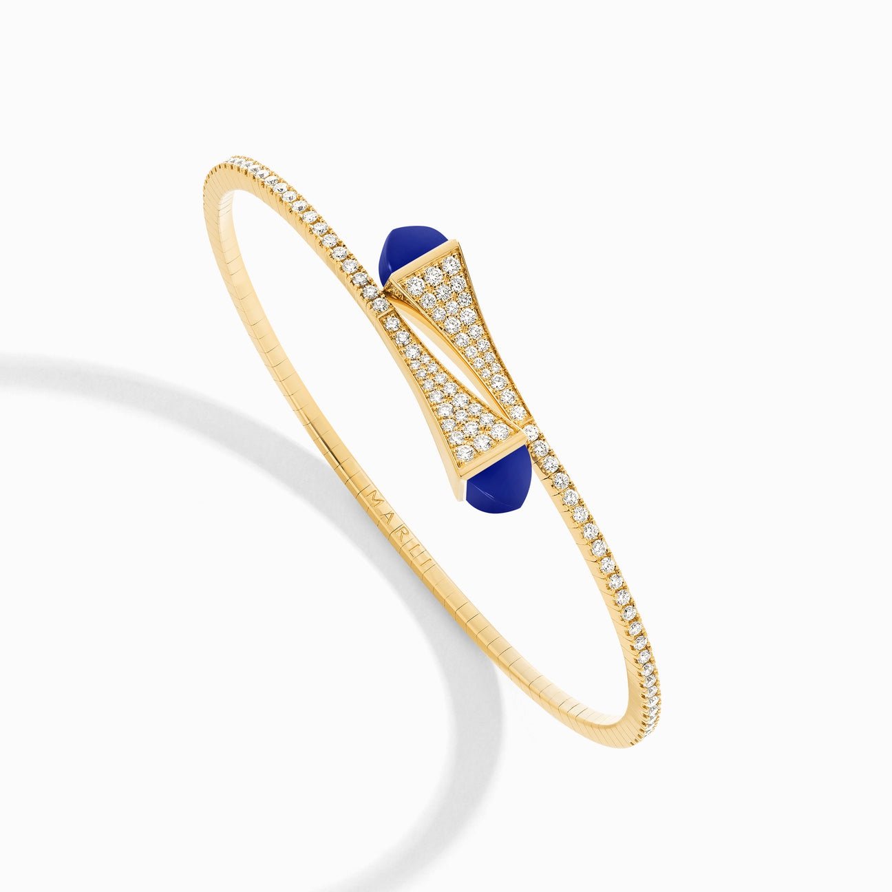 Cleo Diamond Midi Slip-On Bracelet Yellow Gold