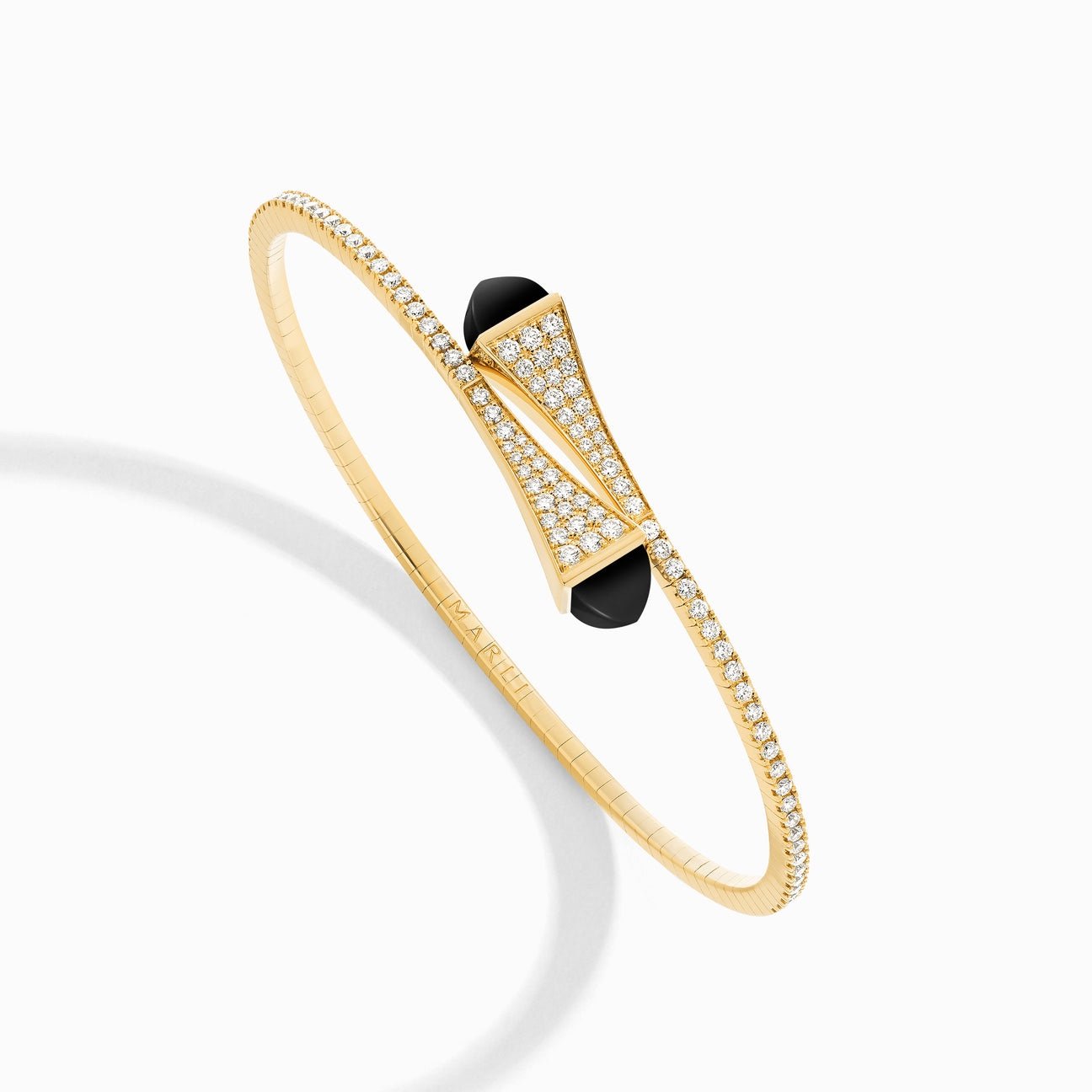 Cleo Diamond Midi Slip-On Bracelet Yellow Gold