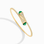 Cleo Diamond Midi Slip-On Bracelet Yellow Gold