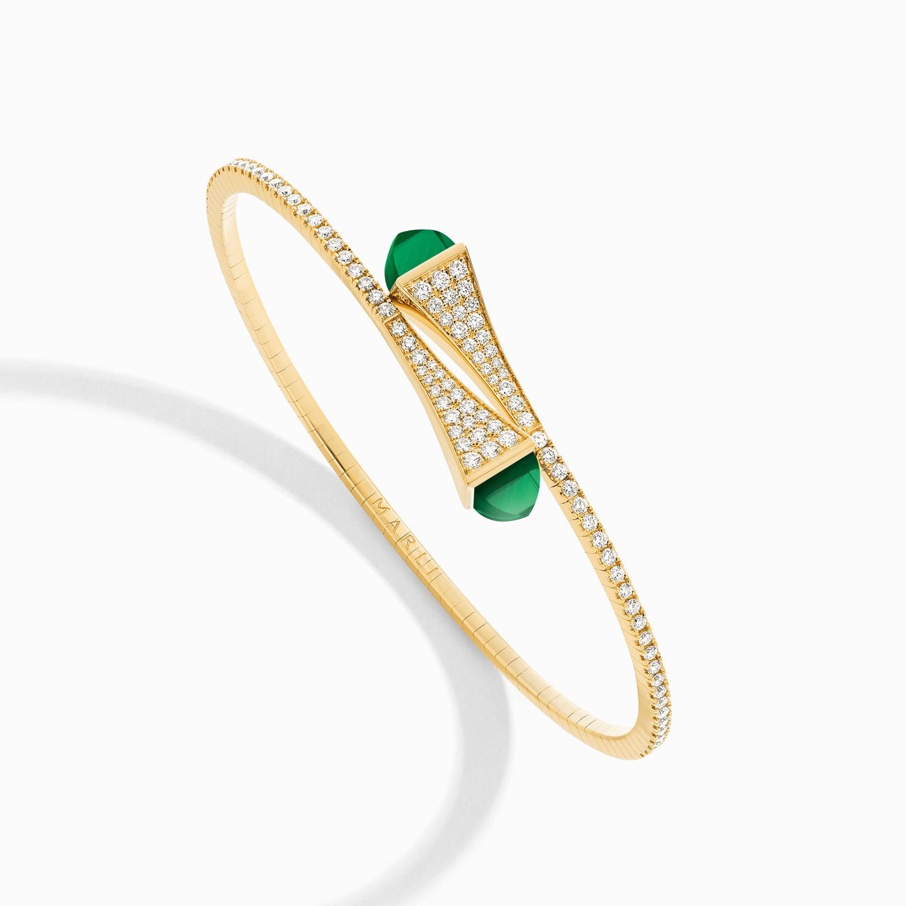 Cleo Diamond Midi Slip-On Bracelet Yellow Gold