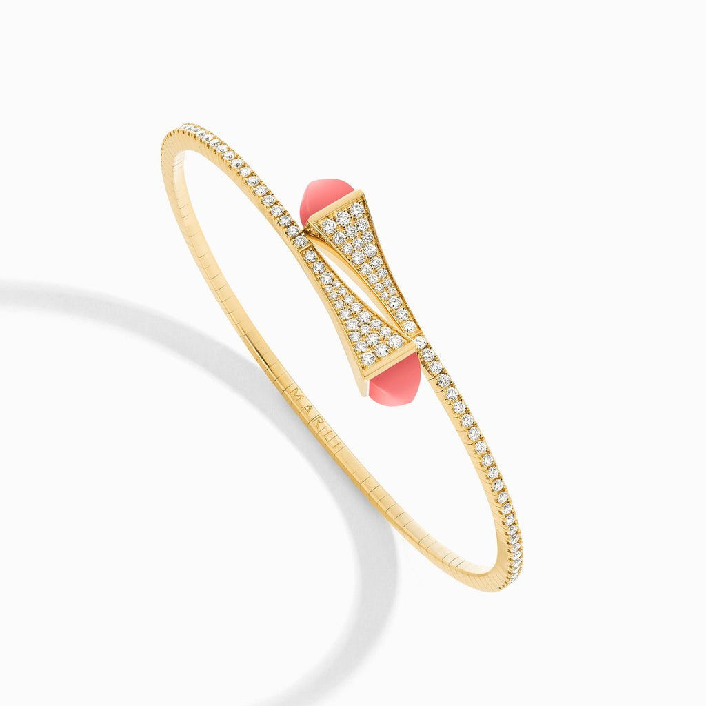 Cleo Diamond Midi Slip-On Bracelet Yellow Gold