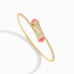 Cleo Diamond Midi Slip-On Bracelet Yellow Gold