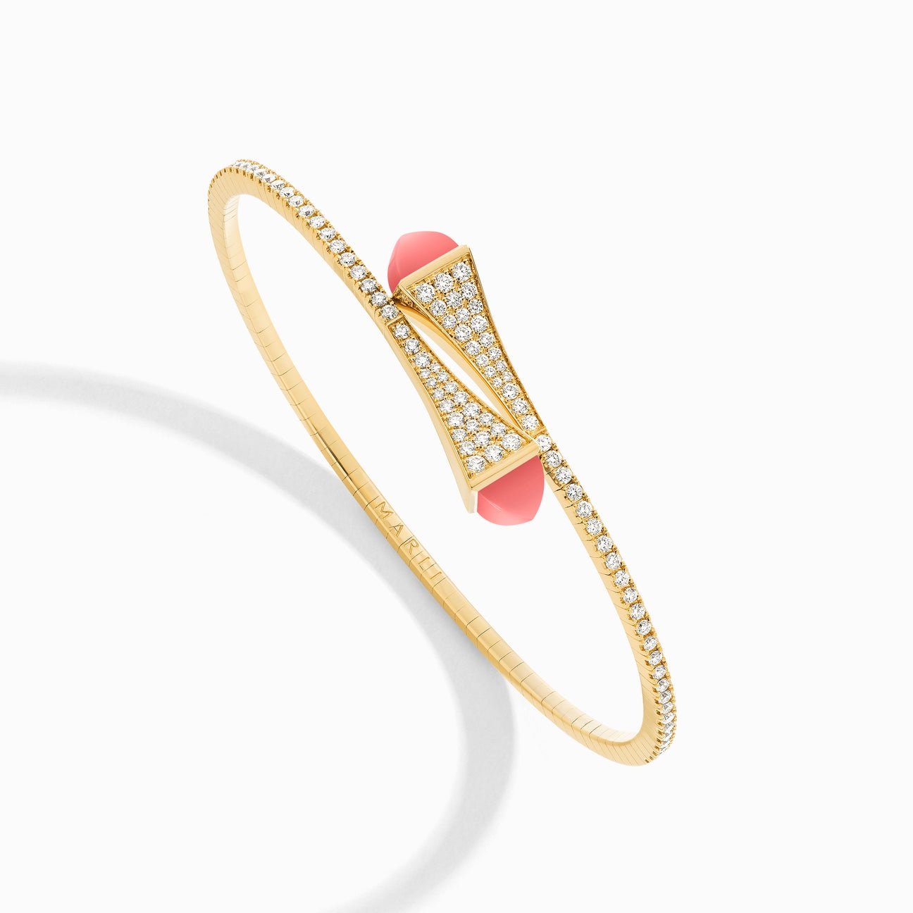 Cleo Diamond Midi Slip-On Bracelet Yellow Gold