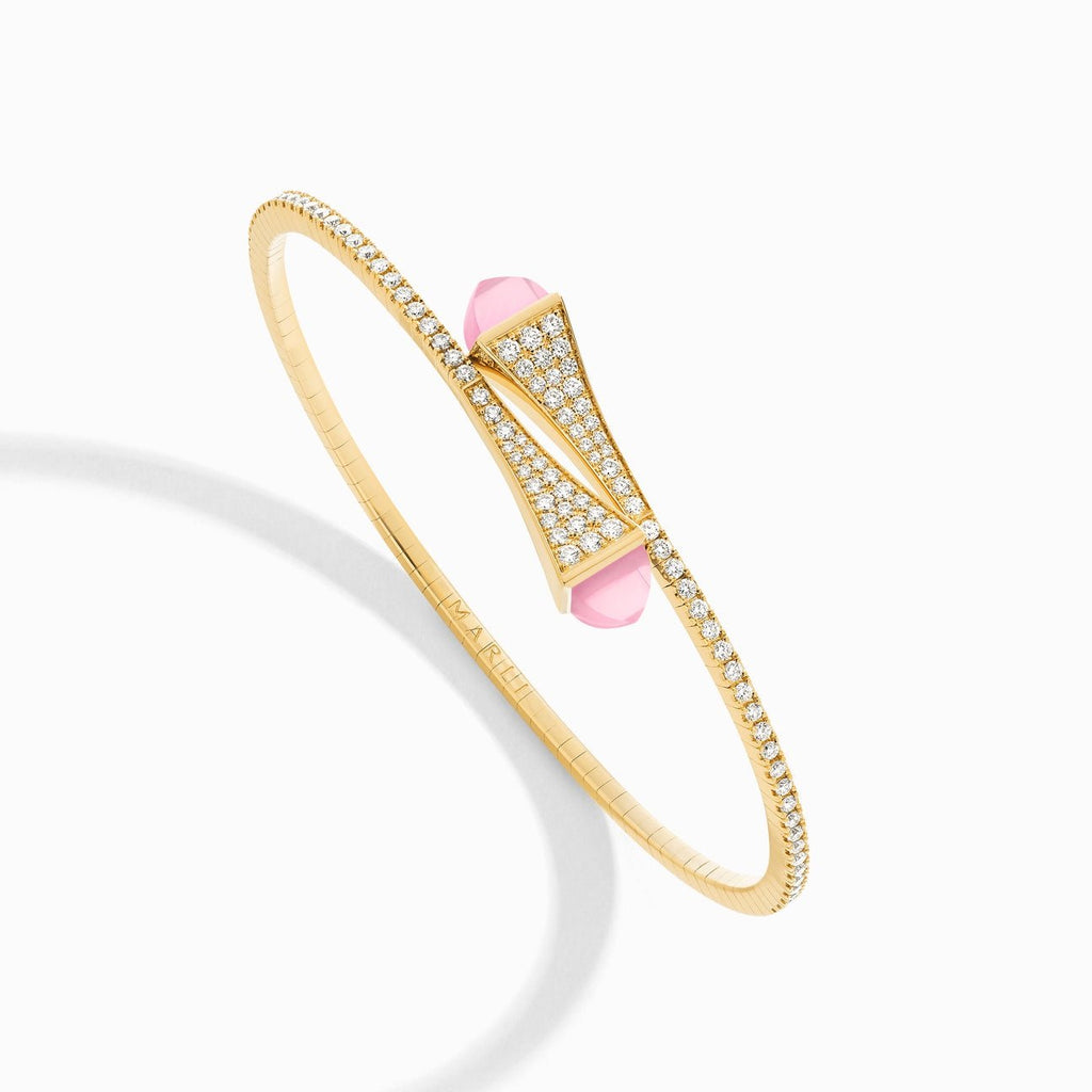 Cleo Diamond Midi Slip-On Bracelet Yellow Gold