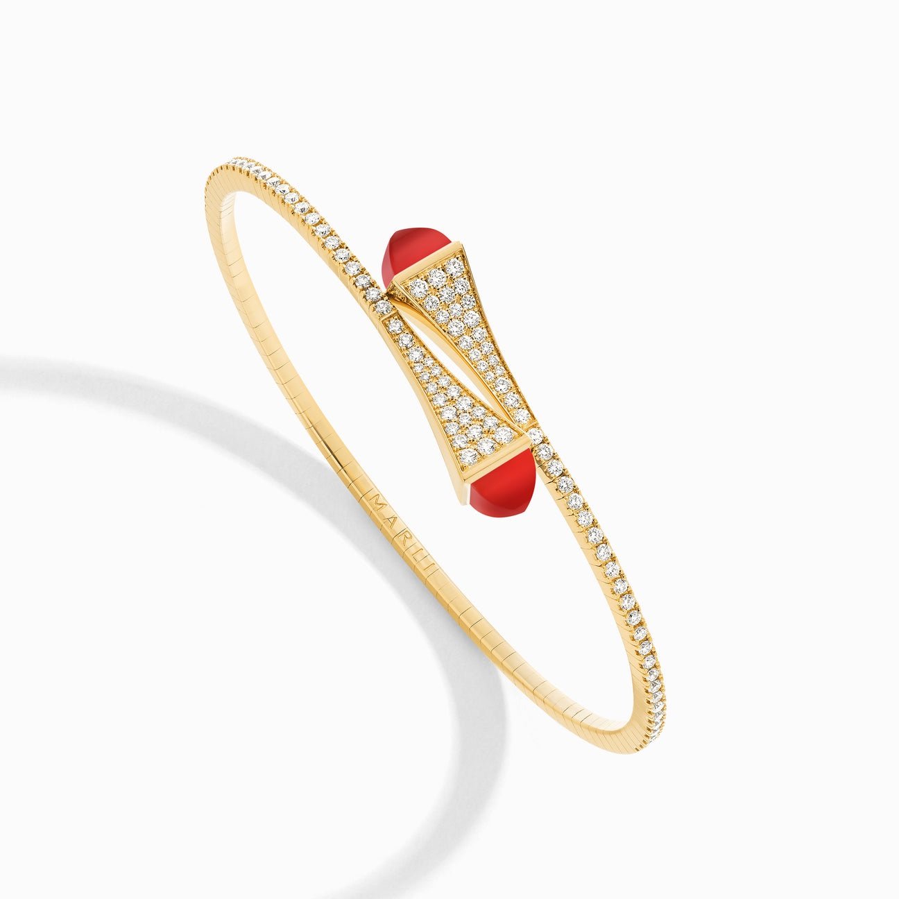 Cleo Diamond Midi Slip-On Bracelet Yellow Gold