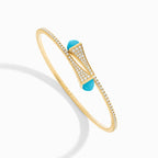 Cleo Diamond Midi Slip-On Bracelet Yellow Gold