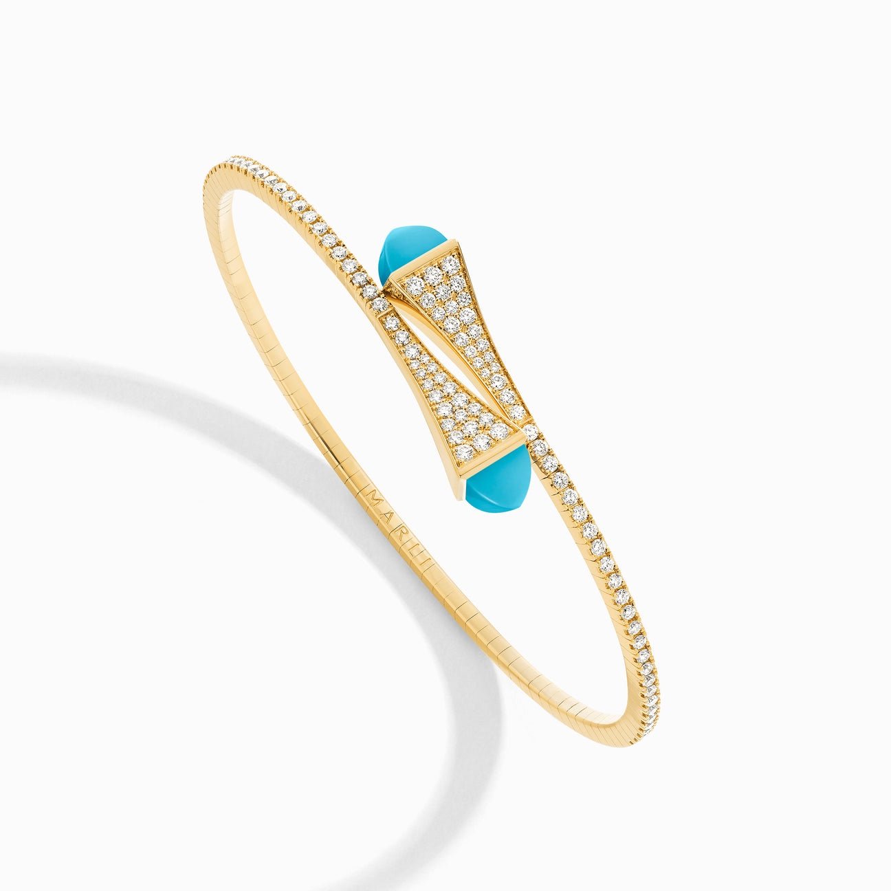 Cleo Diamond Midi Slip-On Bracelet Yellow Gold