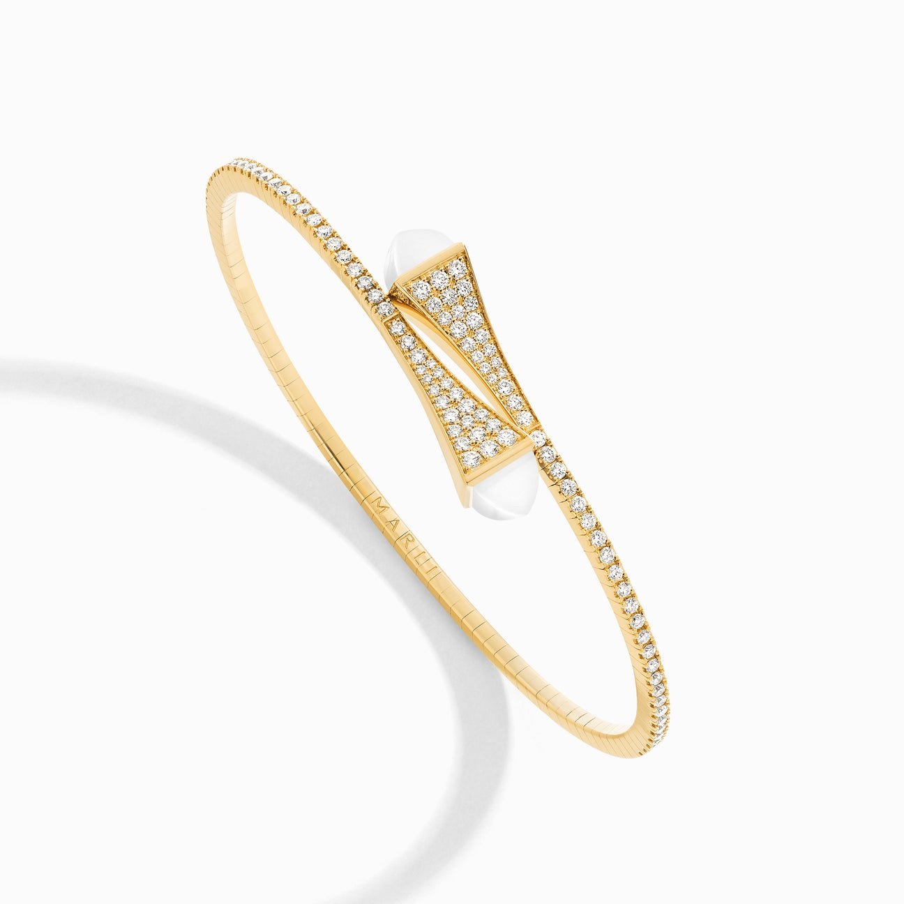 Cleo Diamond Midi Slip-On Bracelet Yellow Gold