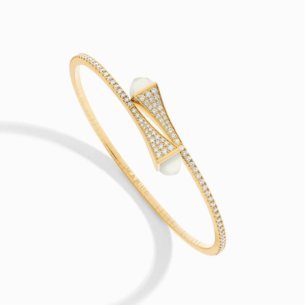 Cleo Diamond Midi Slip-On Bracelet Yellow Gold