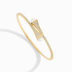 Cleo Diamond Midi Slip-On Bracelet Yellow Gold
