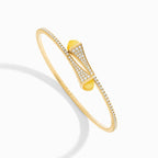 Cleo Diamond Midi Slip-On Bracelet Yellow Gold