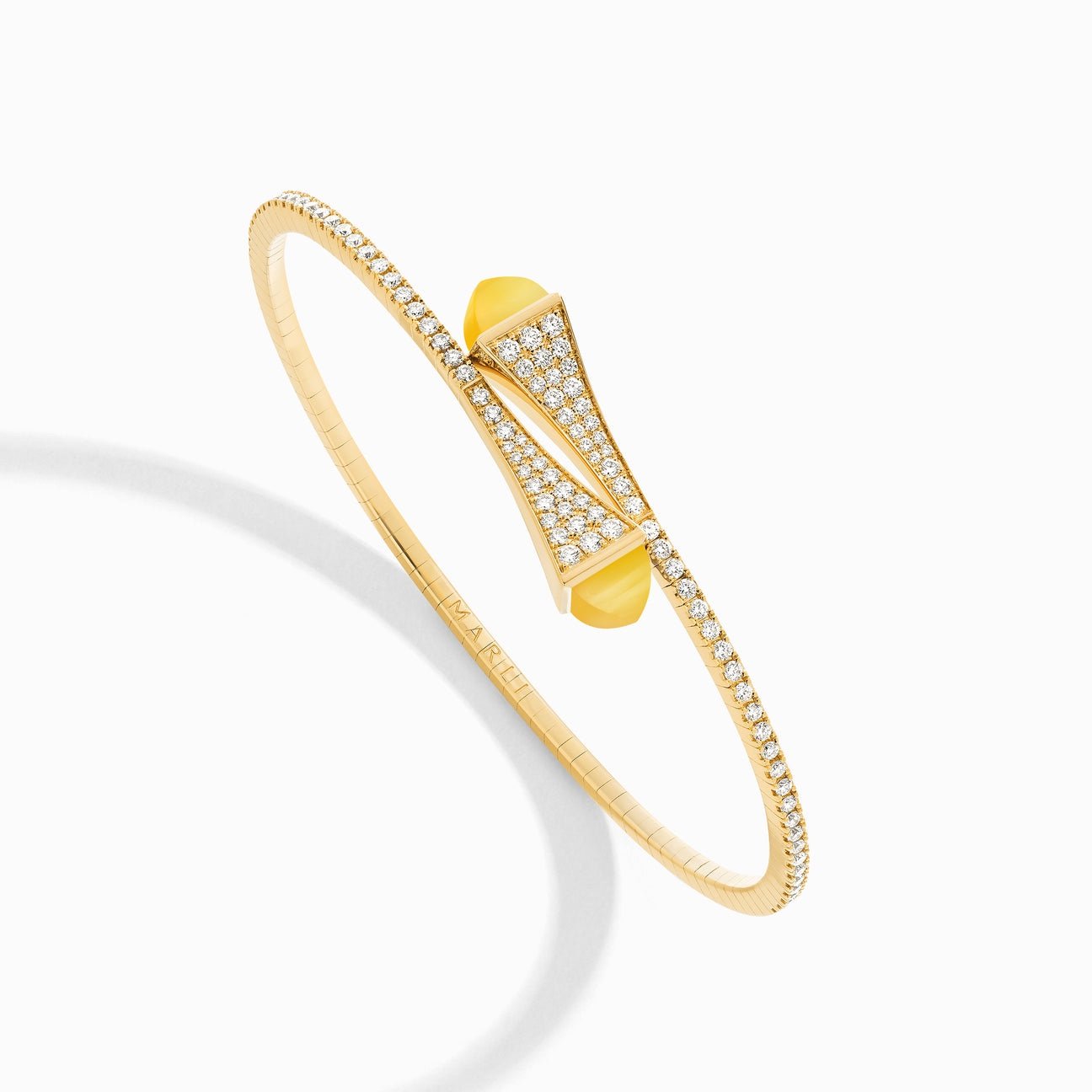 Cleo Diamond Midi Slip-On Bracelet Yellow Gold