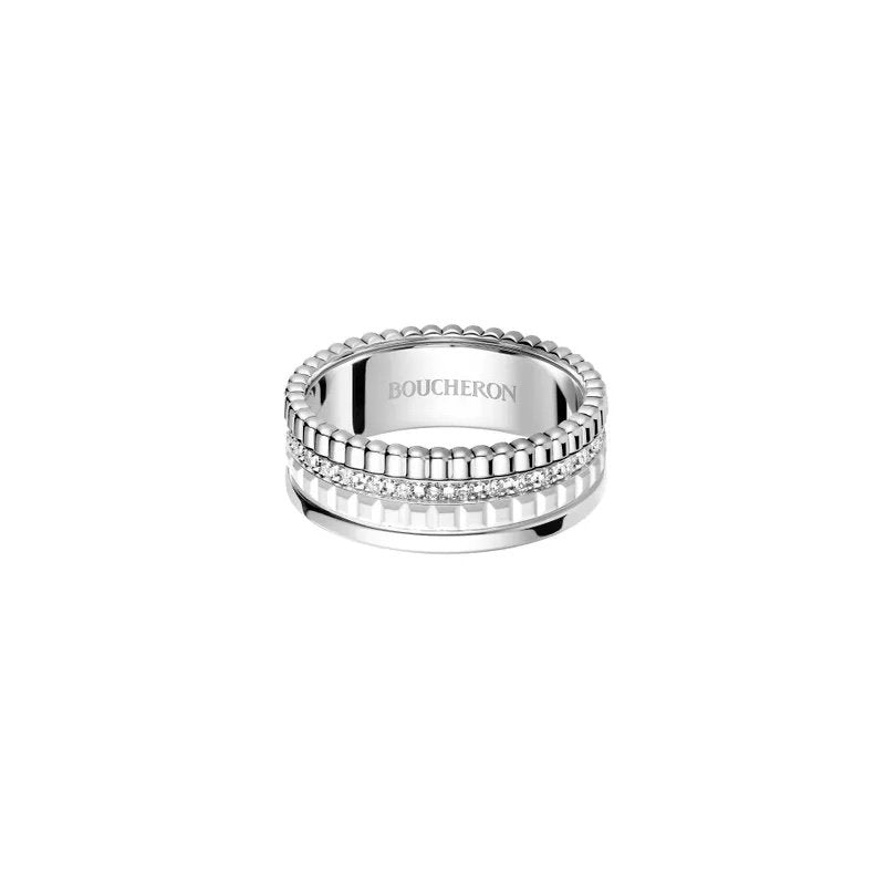 خاتم كاتر دابل وايت إيديشن سمول - quatre double white edition small