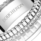خاتم كاتر دابل وايت إيديشن سمول - quatre double white edition small