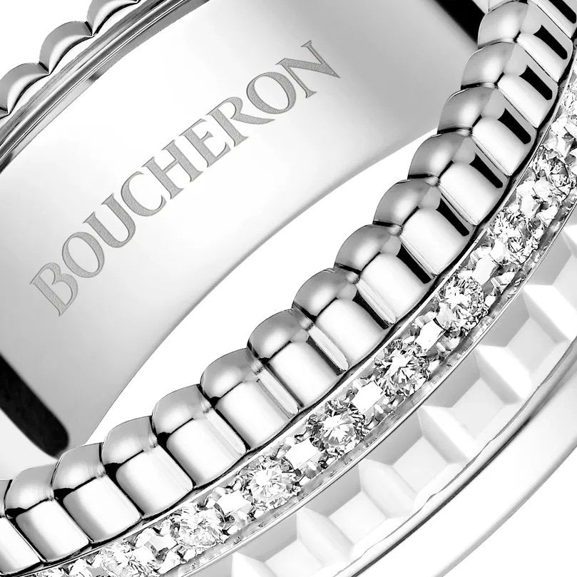 خاتم كاتر دابل وايت إيديشن سمول - quatre double white edition small