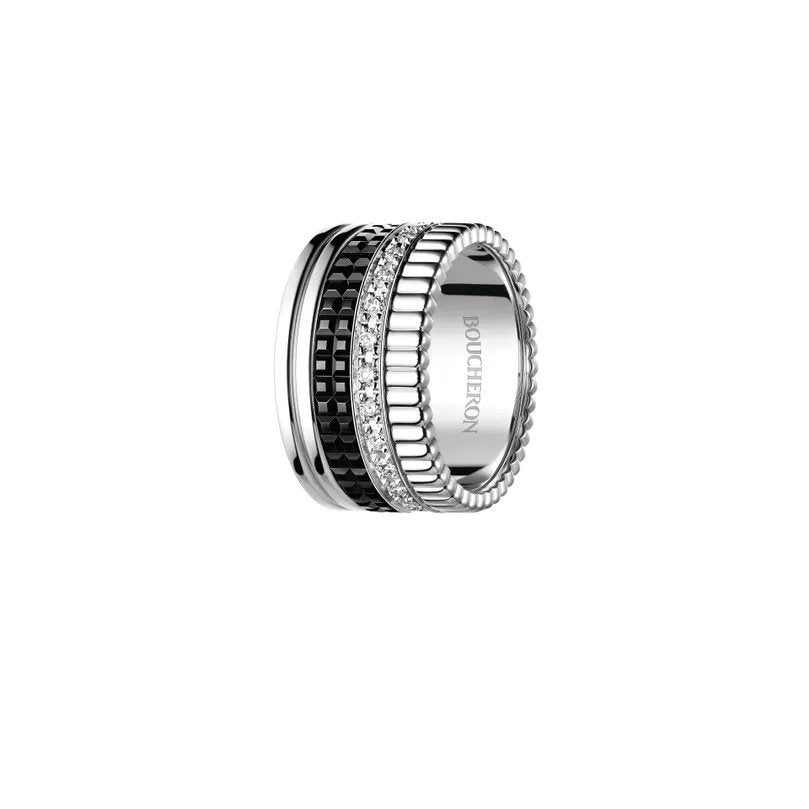 خاتم كاتر دابل وايت إيديشن لارج - quatre double white edition large