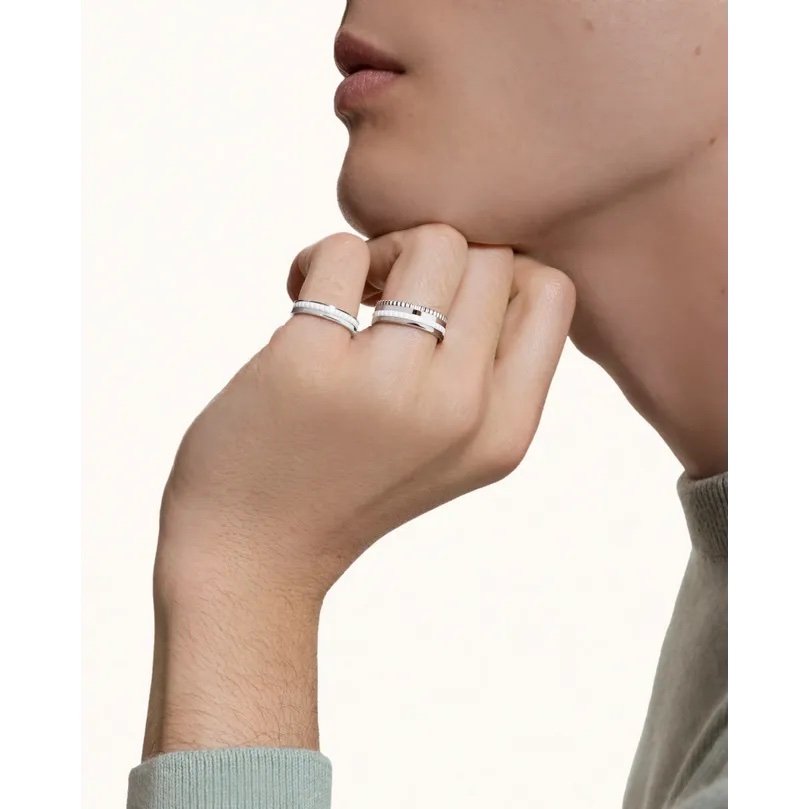 خاتم كاتر دابل وايت إيديشن سمول - quatre double white edition small