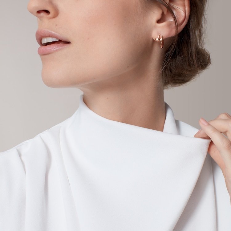 أقراط"جوست آن كلو" ذهب وردي