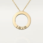 مرصوف بالماس  ذهب أصفر،  Love عقد