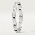 LOVE BRACELET, DIAMOND-PAVED, CERAMIC White gold, ceramic, diamonds