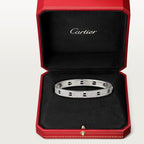 LOVE BRACELET, DIAMOND-PAVED, CERAMIC White gold, ceramic, diamonds