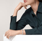 LOVE BRACELET, DIAMOND-PAVED, CERAMIC White gold, ceramic, diamonds