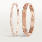 LOVE BRACELET, DIAMOND-PAVED Rose gold, diamonds