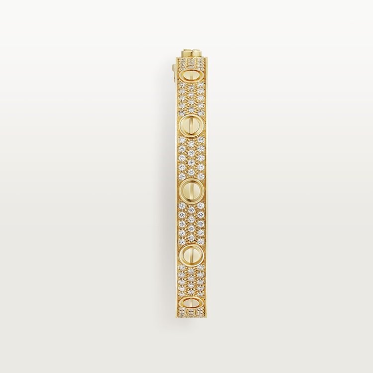 LOVE BRACELET, DIAMOND-PAVED Yellow gold, diamonds