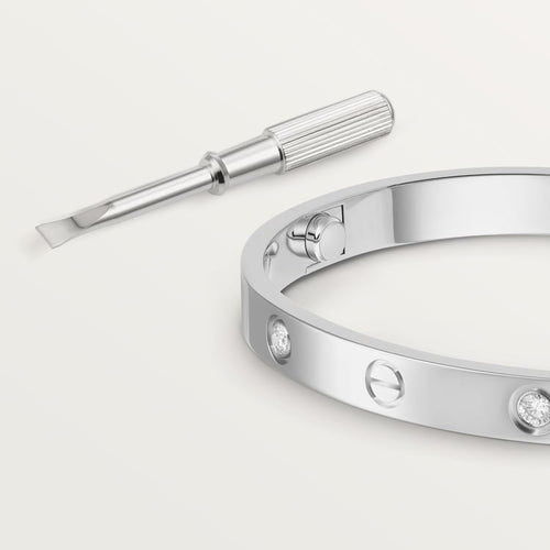 LOVE BRACELET, 4 DIAMONDS Rose gold,
