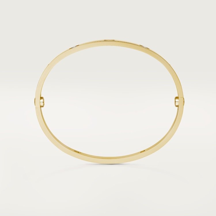 LOVE BRACELET, 4 DIAMONDS Yellow gold,