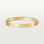 LOVE BRACELET, 4 DIAMONDS Yellow gold,