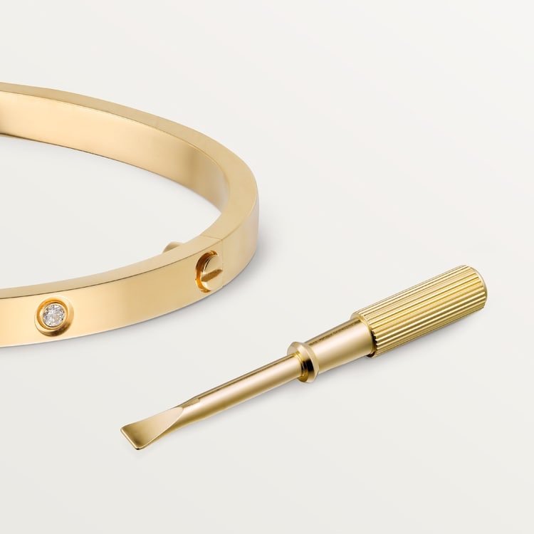 LOVE BRACELET, SMALL MODEL, 6 DIAMONDS Yellow gold, diamonds