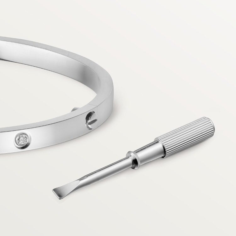 LOVE BRACELET, SMALL MODEL, 6 DIAMONDS White gold, diamonds