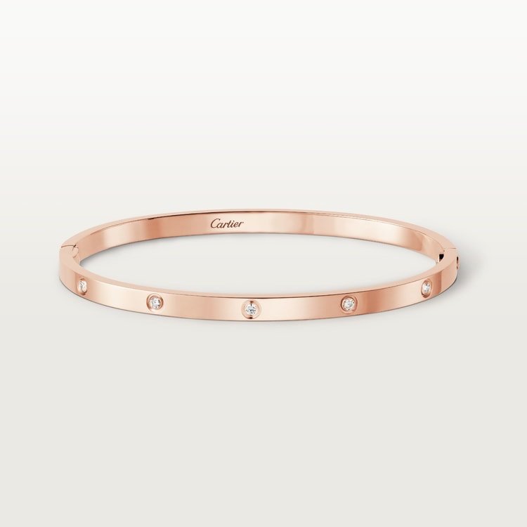 LOVE BRACELET, SMALL MODEL, 10 DIAMONDS Rose gold, diamonds