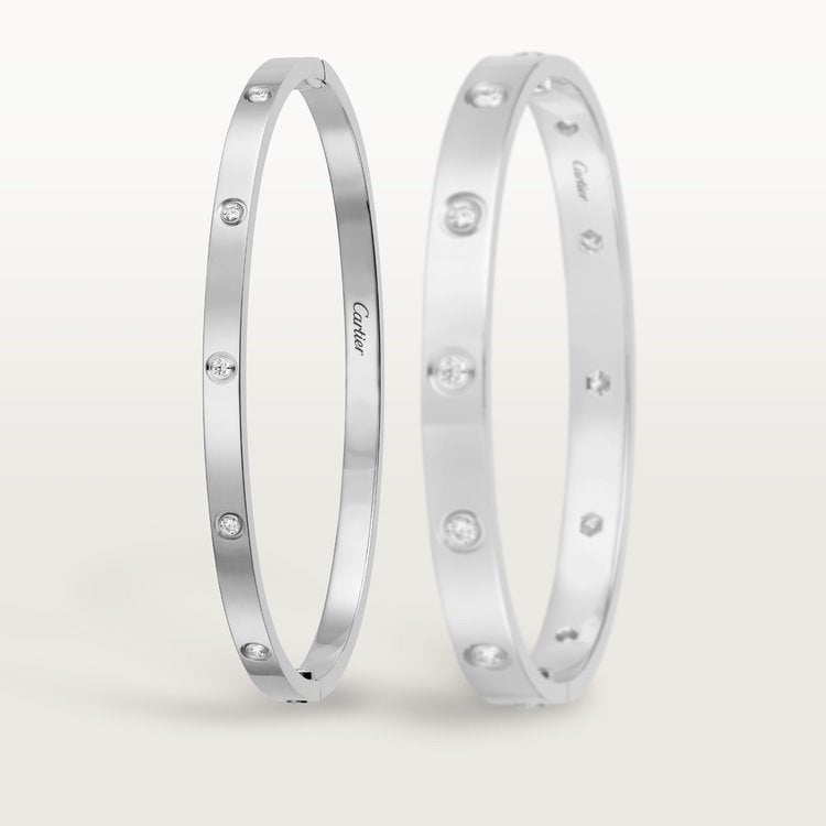 LOVE BRACELET, SMALL MODEL, 10 DIAMONDS White gold, diamonds