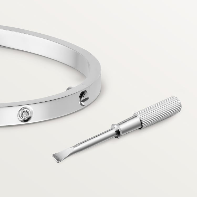 LOVE BRACELET, SMALL MODEL, 10 DIAMONDS White gold, diamonds