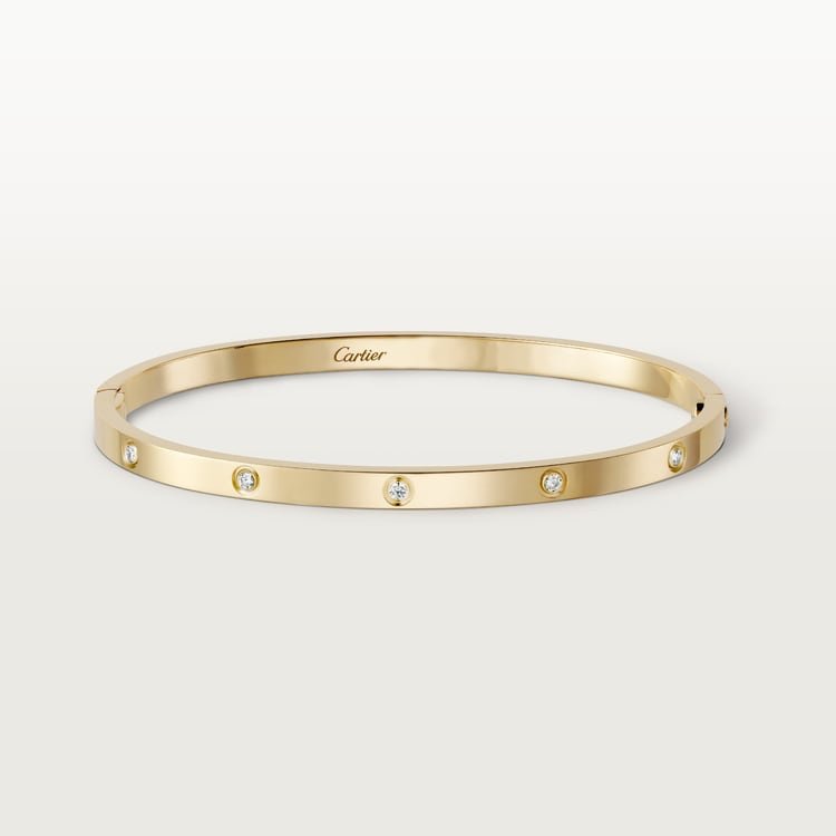 LOVE BRACELET, SMALL MODEL, 10 DIAMONDS Yellow gold, diamonds