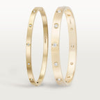 LOVE BRACELET, SMALL MODEL, 10 DIAMONDS Yellow gold, diamonds
