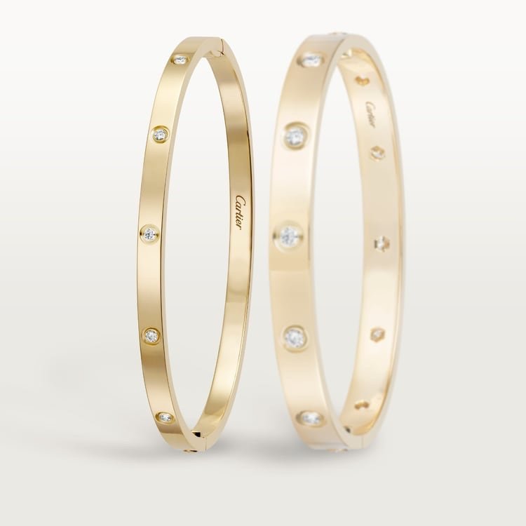 LOVE BRACELET, SMALL MODEL, 10 DIAMONDS Yellow gold, diamonds