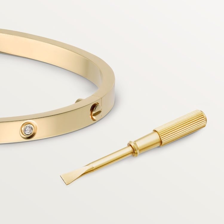 LOVE BRACELET, SMALL MODEL, 10 DIAMONDS Yellow gold, diamonds