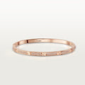LOVE BRACELET, SMALL MODEL, PAVED Rose gold, diamonds