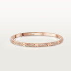 LOVE BRACELET, SMALL MODEL, PAVED Rose gold, diamonds