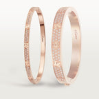 LOVE BRACELET, SMALL MODEL, PAVED Rose gold, diamonds
