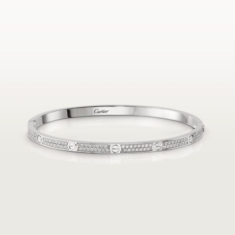 LOVE BRACELET, SMALL MODEL, PAVED White gold, diamonds