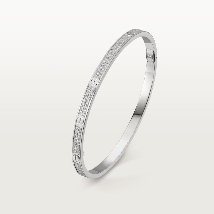 LOVE BRACELET, SMALL MODEL, PAVED White gold, diamonds