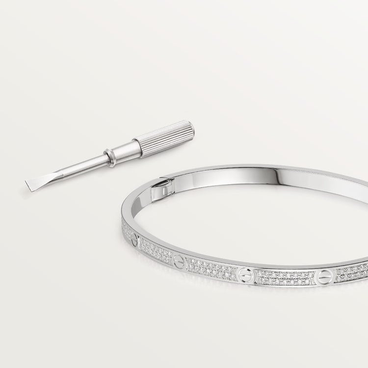 LOVE BRACELET, SMALL MODEL, PAVED White gold, diamonds