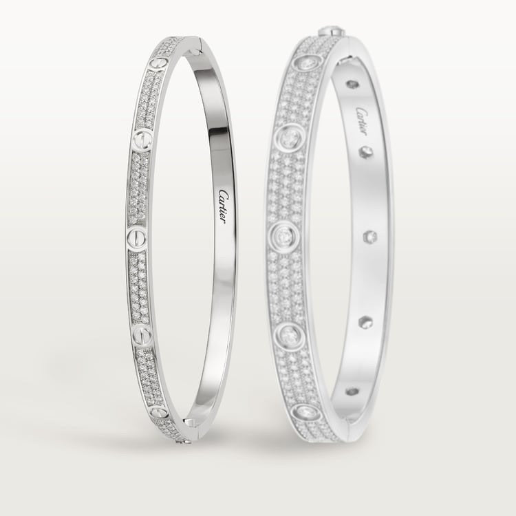 LOVE BRACELET, SMALL MODEL, PAVED White gold, diamonds