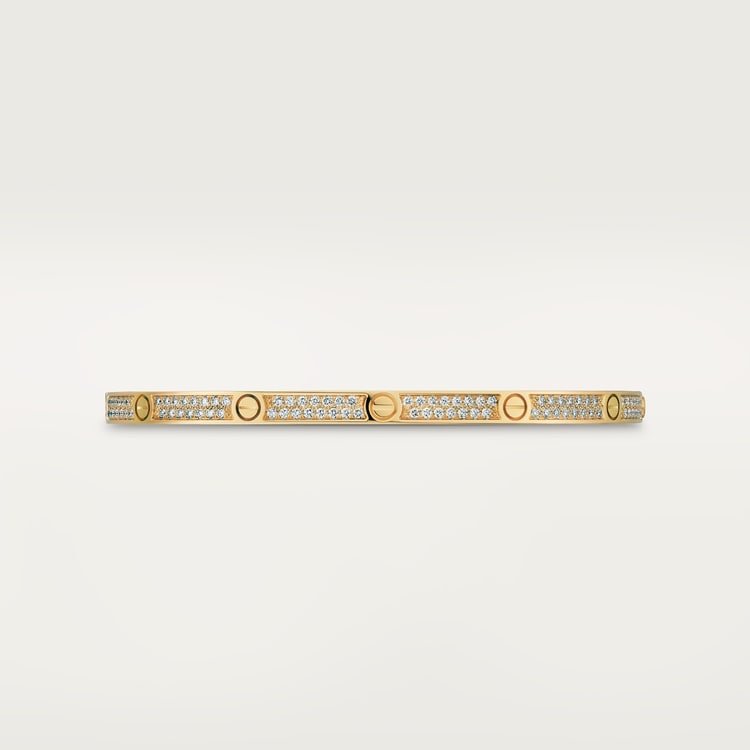 LOVE BRACELET, SMALL MODEL, PAVED Yellow gold, diamonds