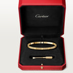 LOVE BRACELET, SMALL MODEL, PAVED Yellow gold, diamonds