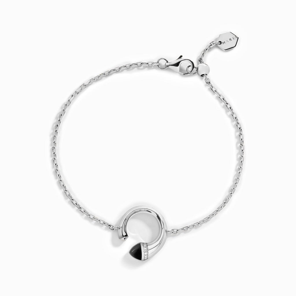 Cleo Venus Gold Chain Bracelet   White Gold